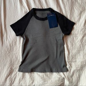 Brandy Melville grey and black bella top
